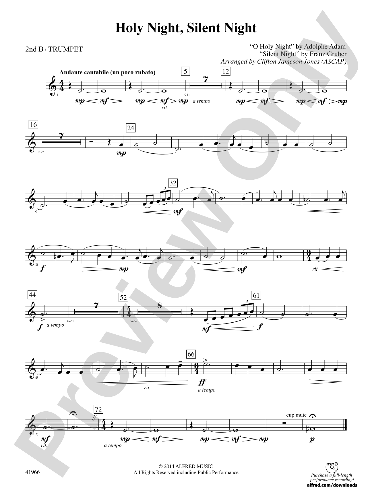 Holy Night, Silent Night: 2nd B-flat Trumpet