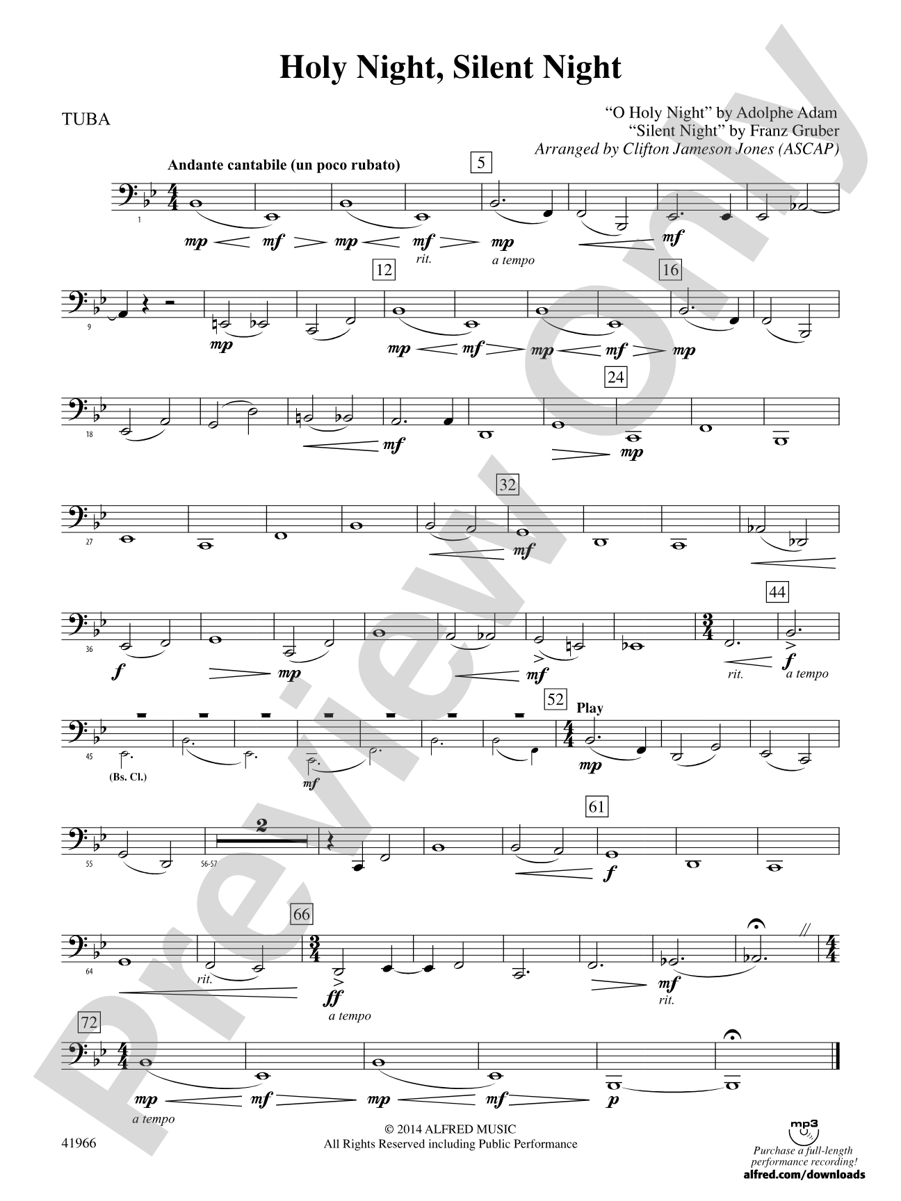 Holy Night, Silent Night: Tuba