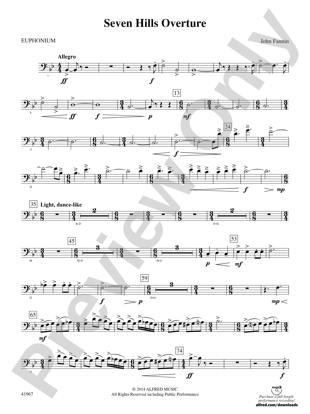 Seven Hills Overture: Baritone B.C.