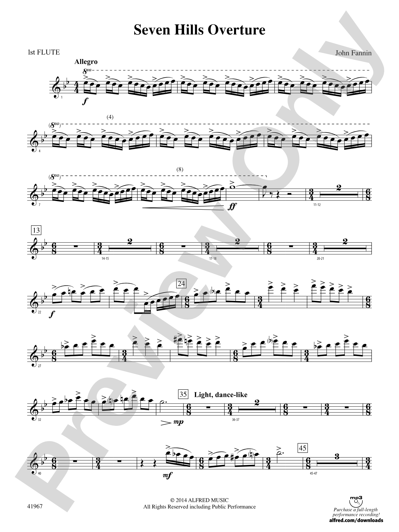 Seven Hills Overture: Flute