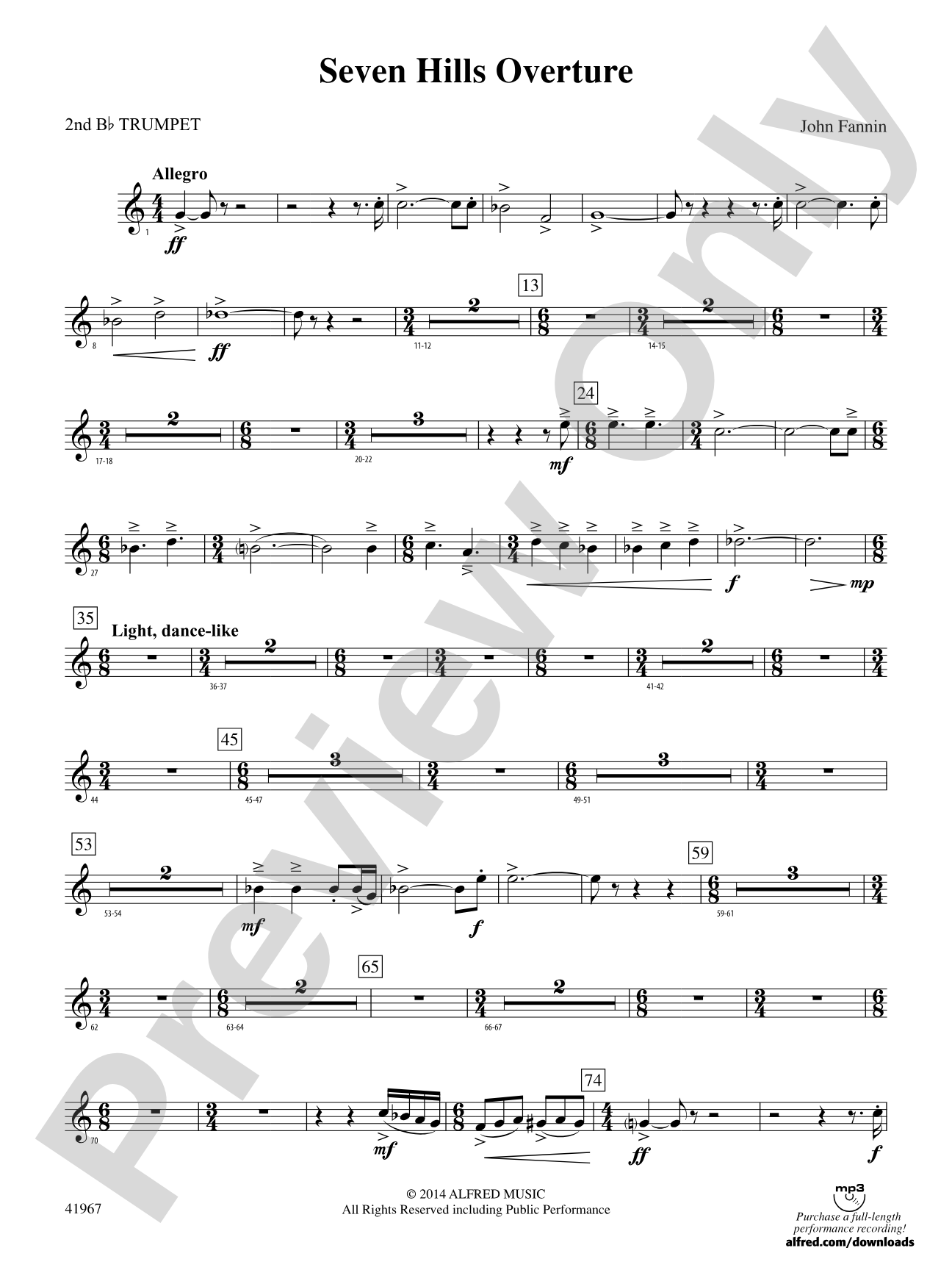 Seven Hills Overture: 2nd B-flat Trumpet