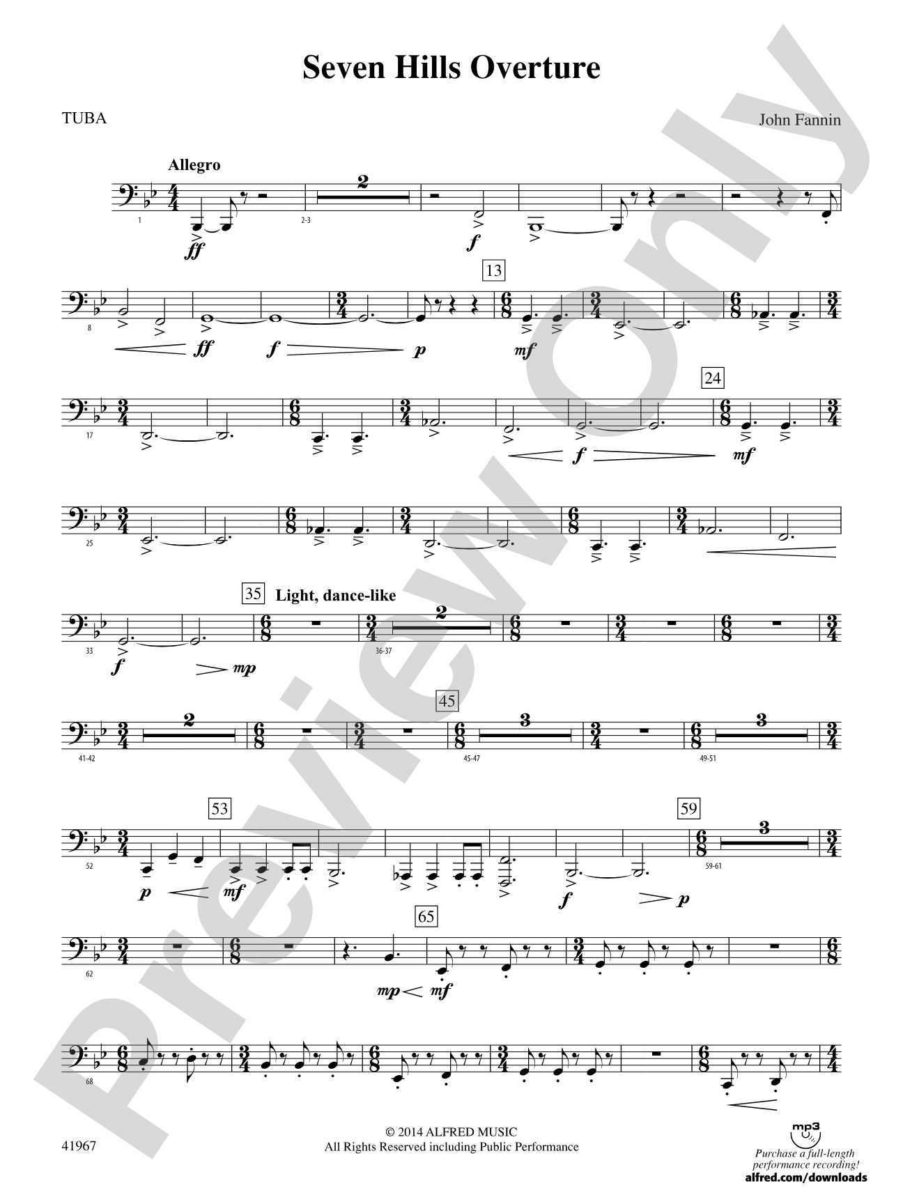 Seven Hills Overture: Tuba