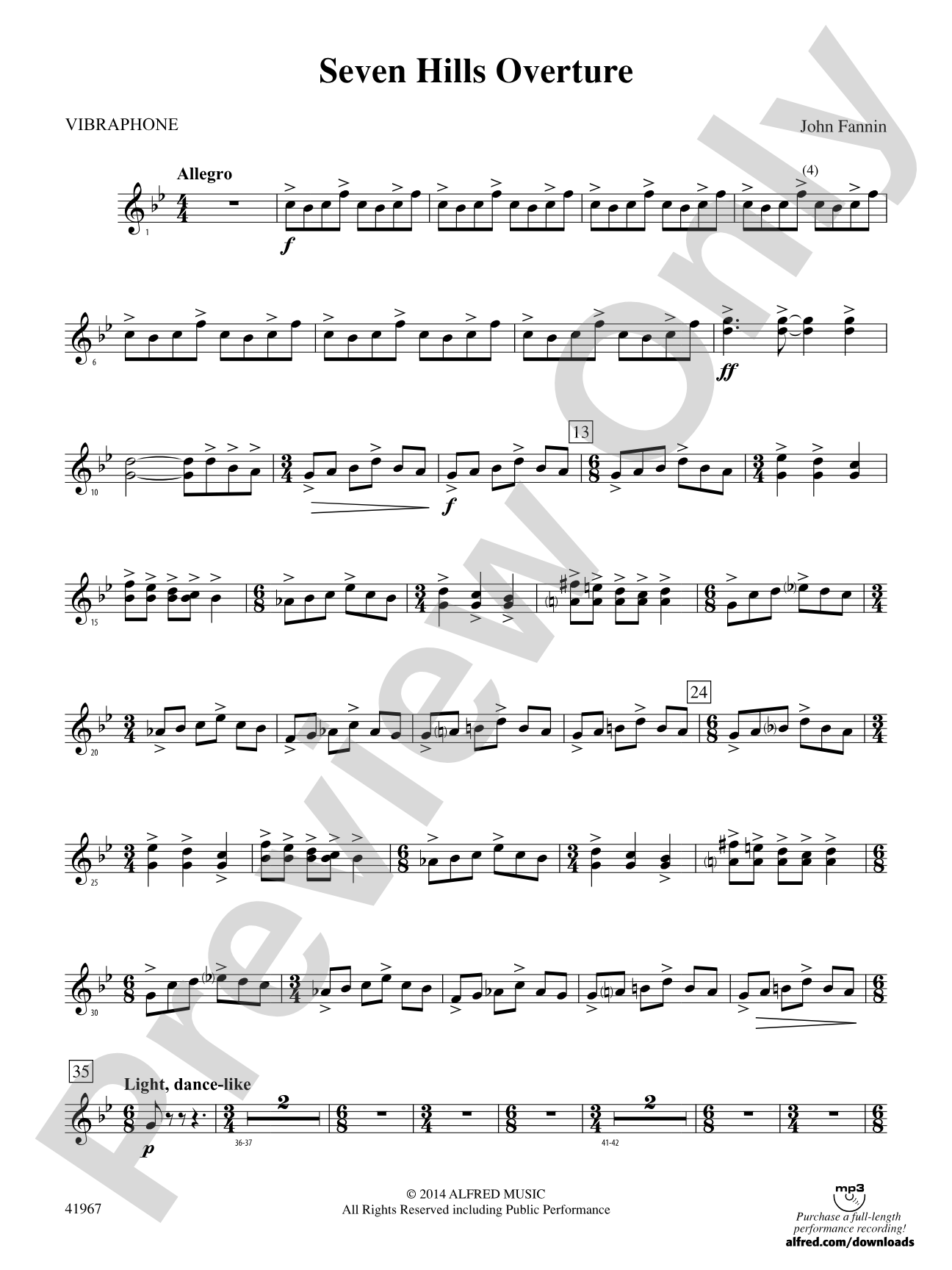 Seven Hills Overture: Vibraphone