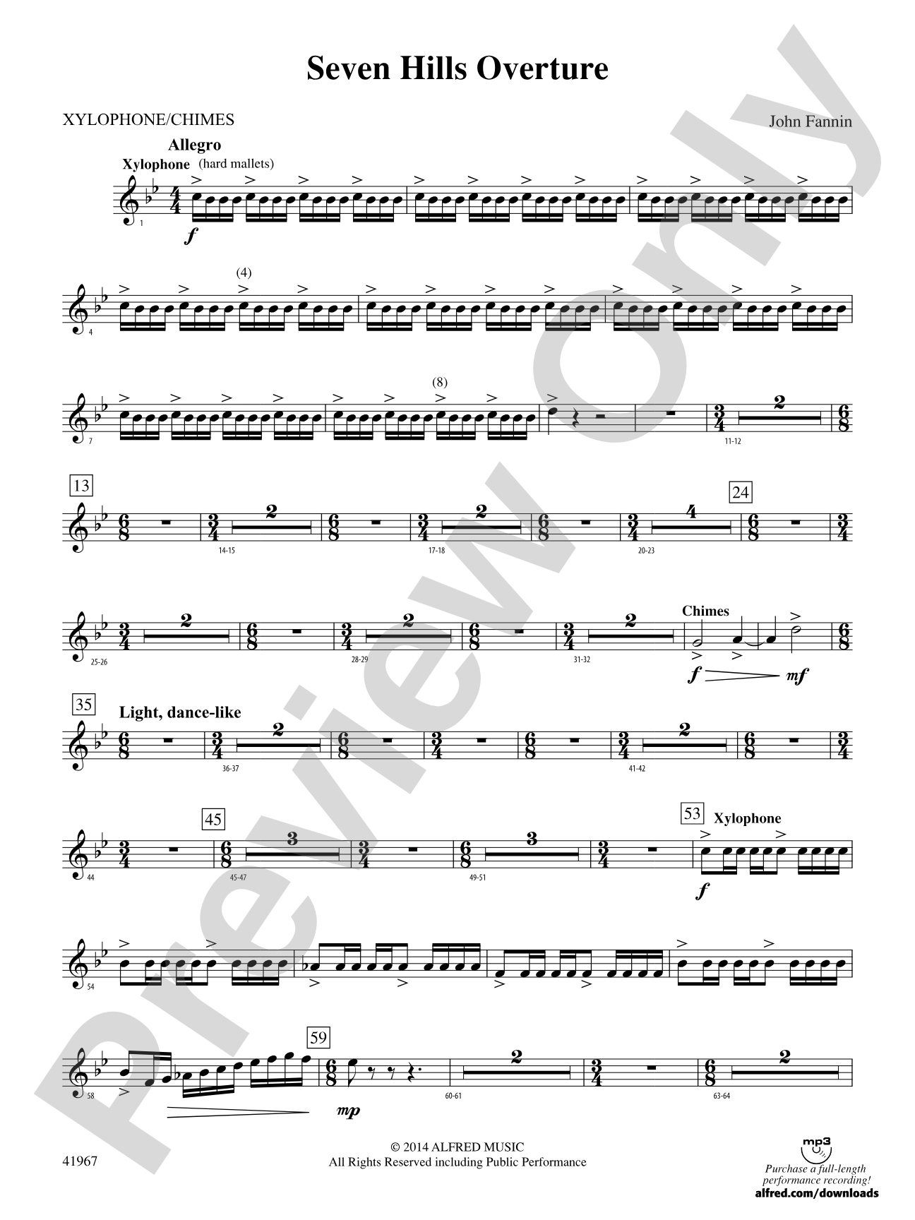 Seven Hills Overture: Xylophone