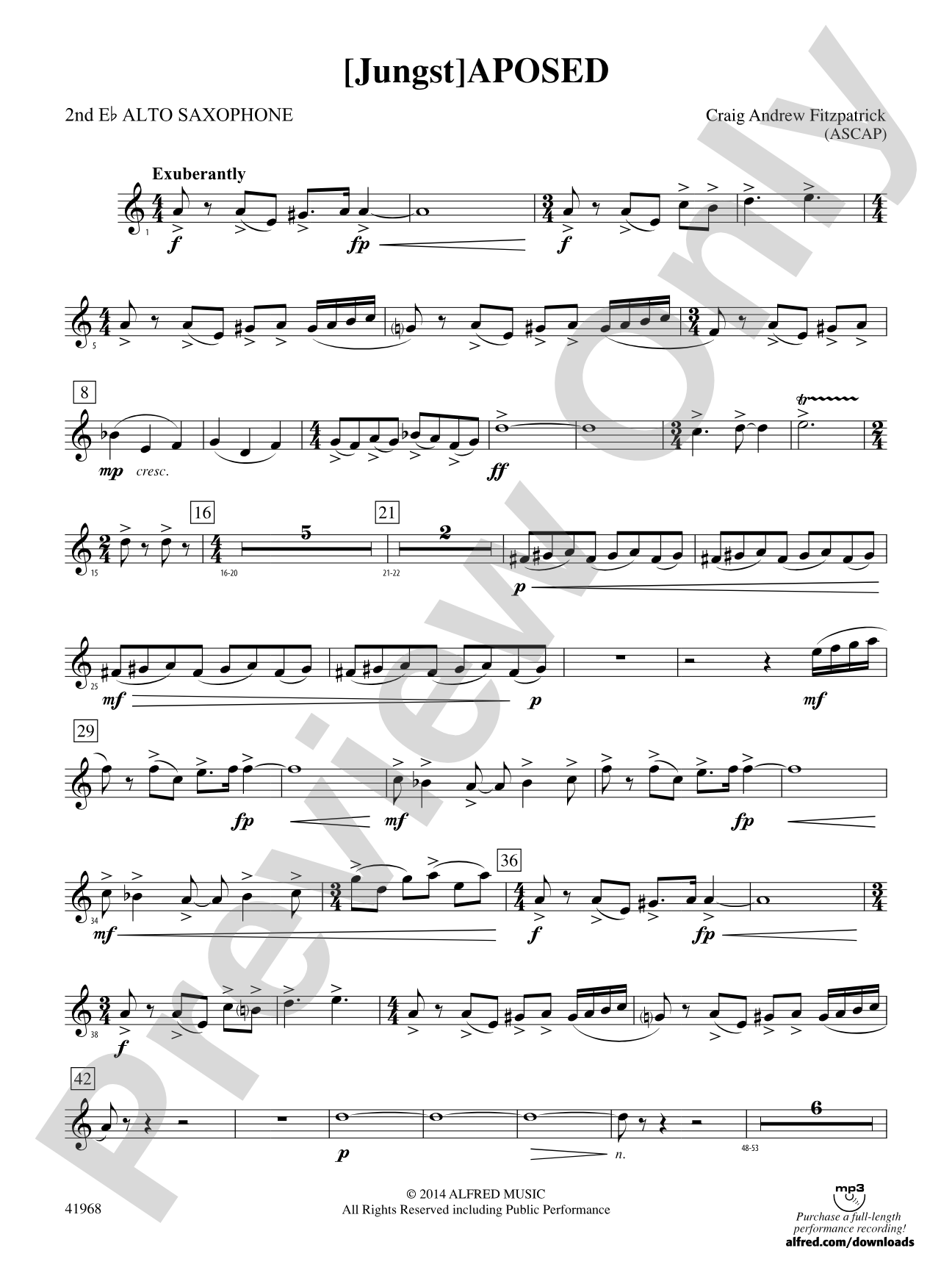 [Jungst]aposed: 2nd E-flat Alto Saxophone