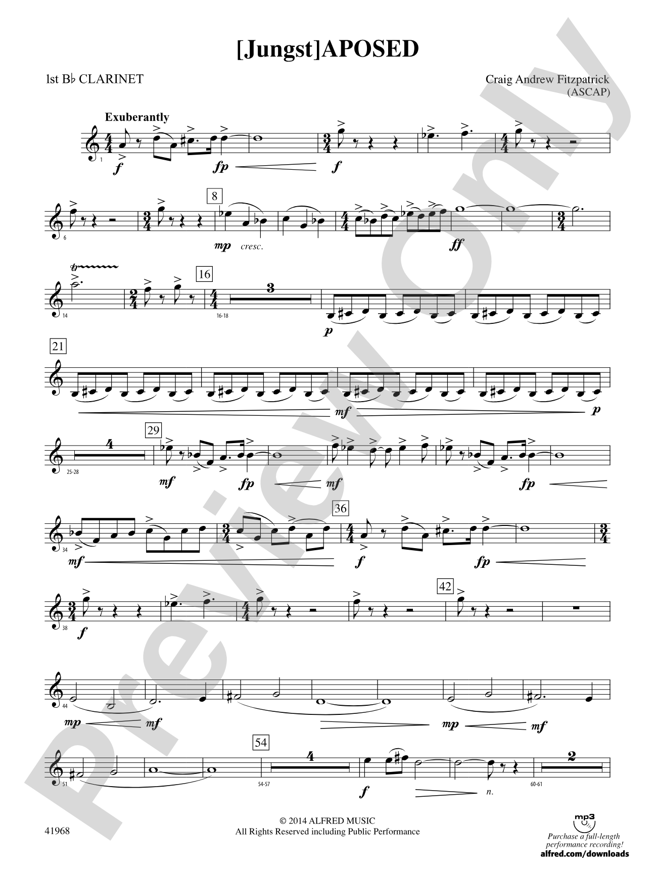 [Jungst]aposed: 1st B-flat Clarinet