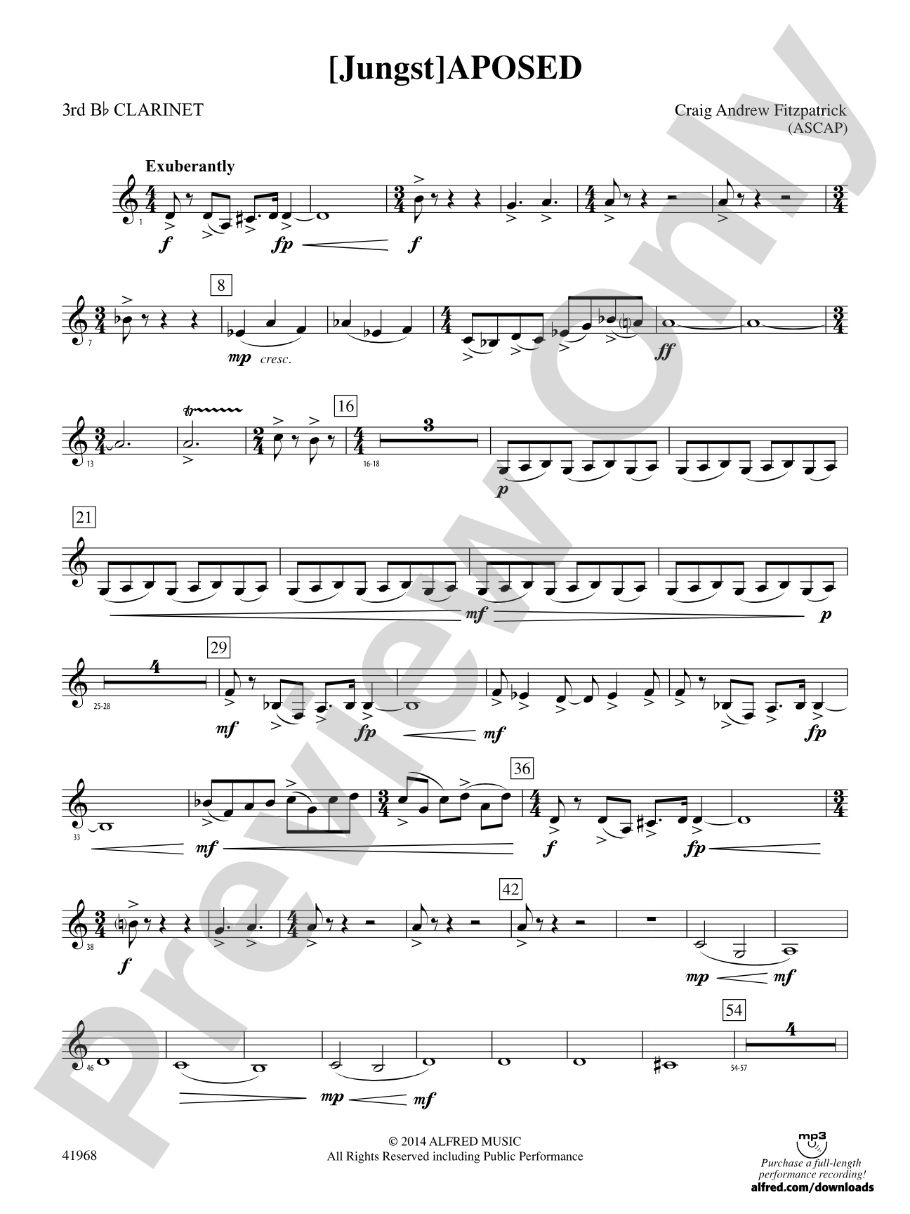 [Jungst]aposed: 3rd B-flat Clarinet