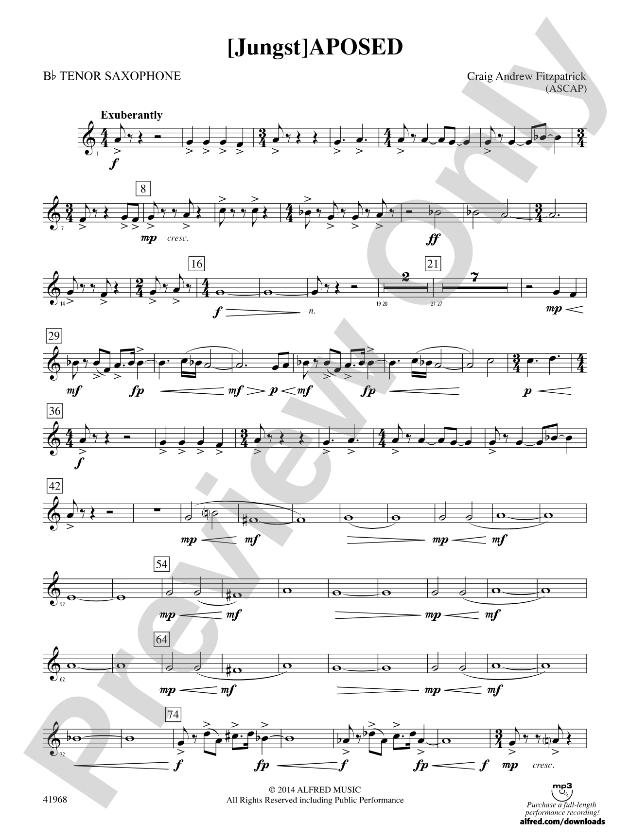 [Jungst]aposed: B-flat Tenor Saxophone