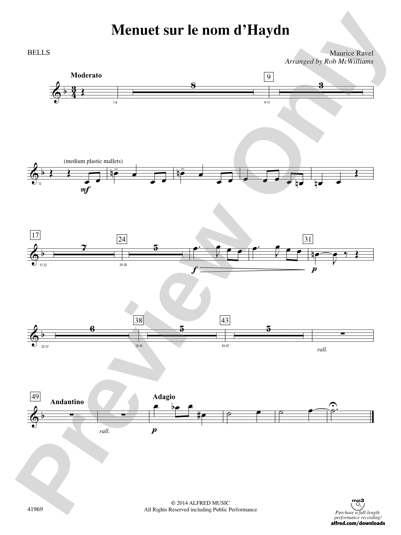 Menuet sur le nom d'Haydn: Bells