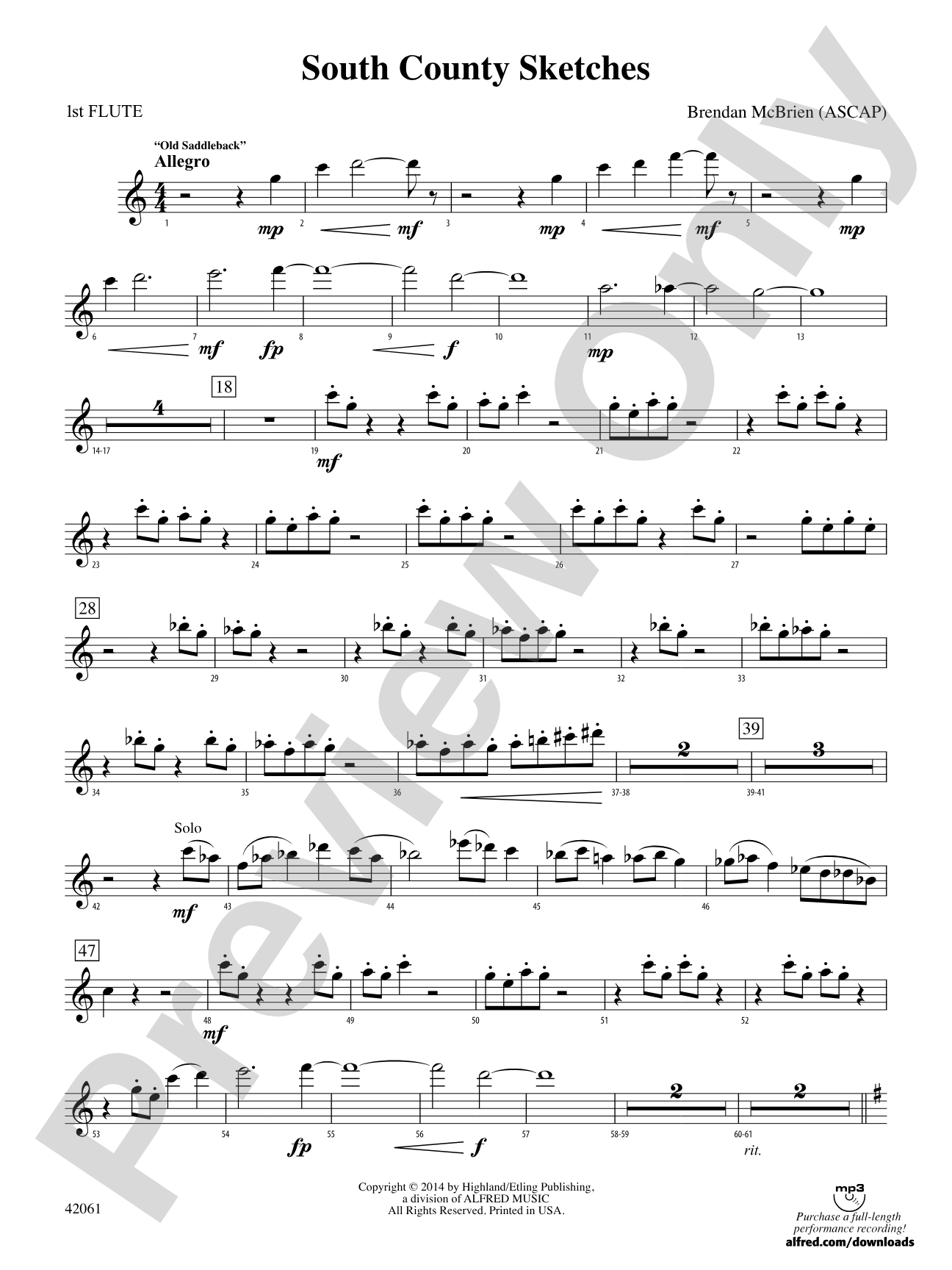 South County Sketches: Flute