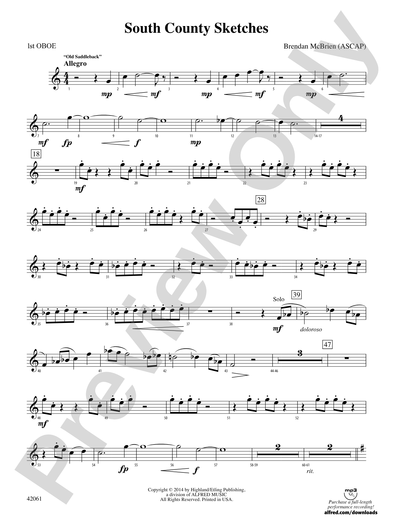 South County Sketches: Oboe