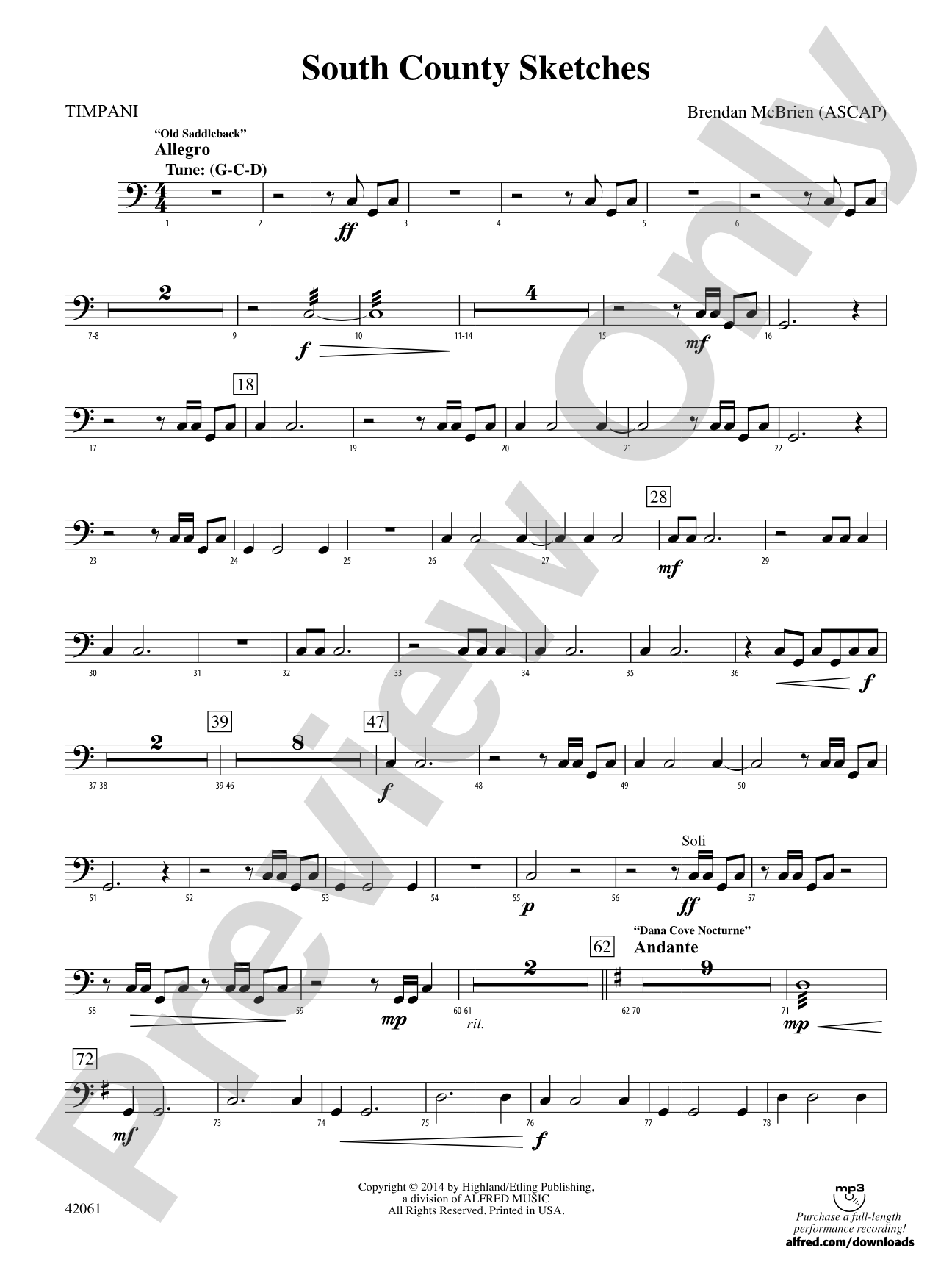 South County Sketches: Timpani