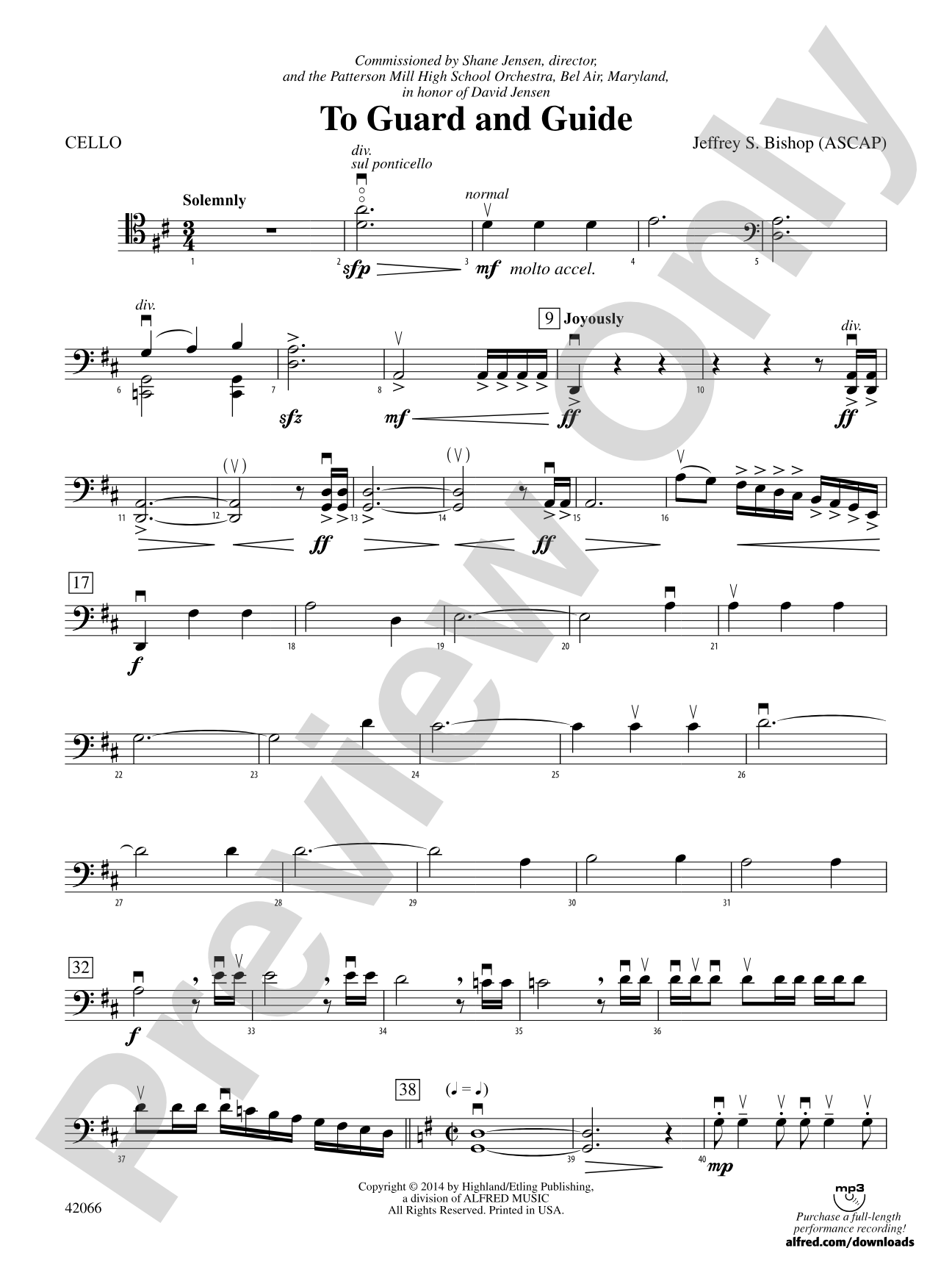 To Guard and Guide: Cello
