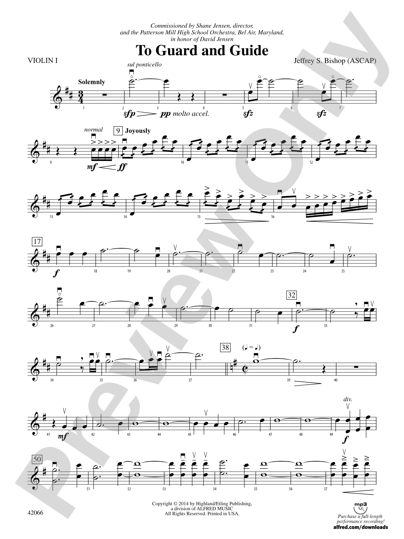 To Guard and Guide: 1st Violin