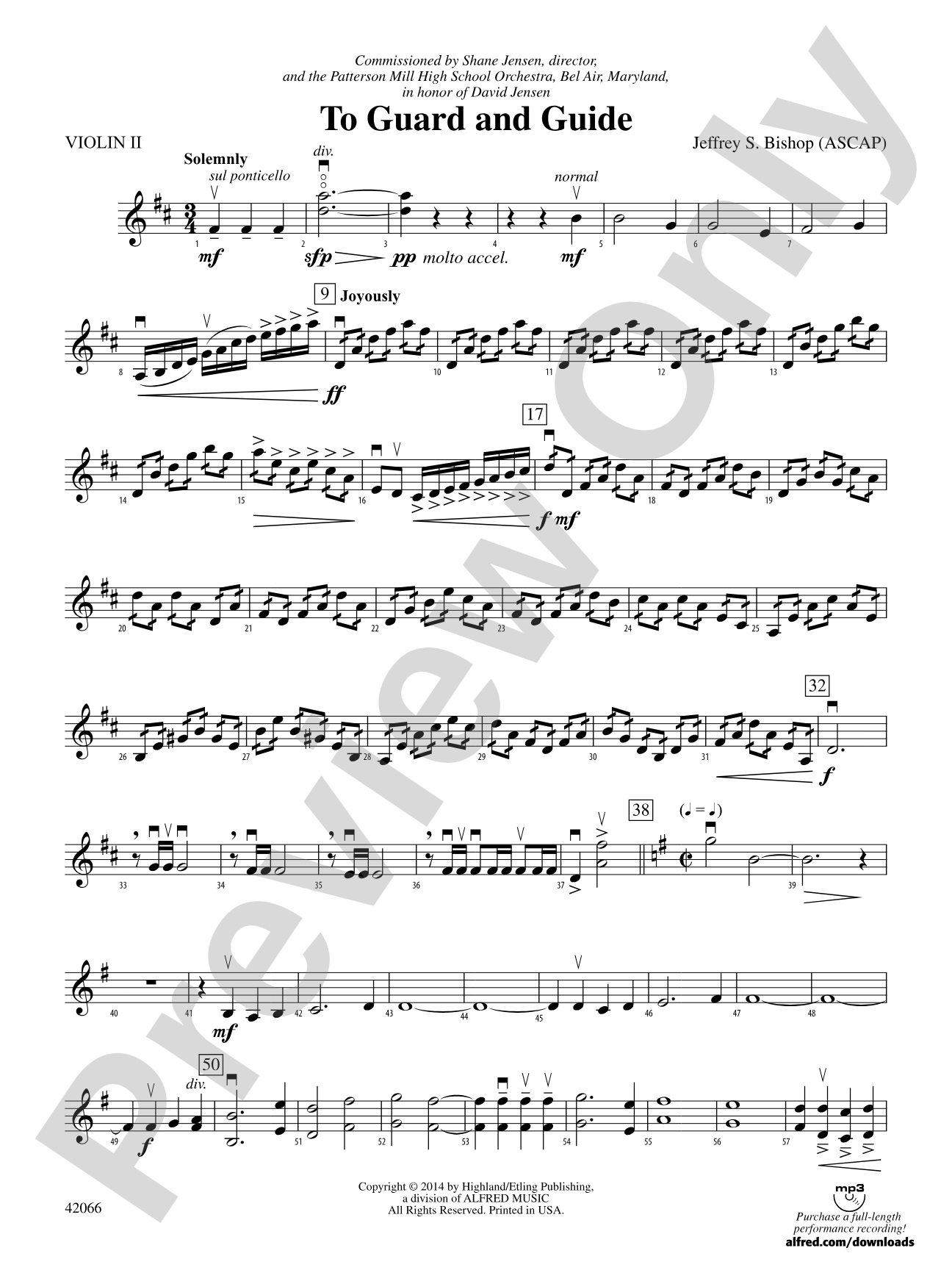 To Guard and Guide: 2nd Violin