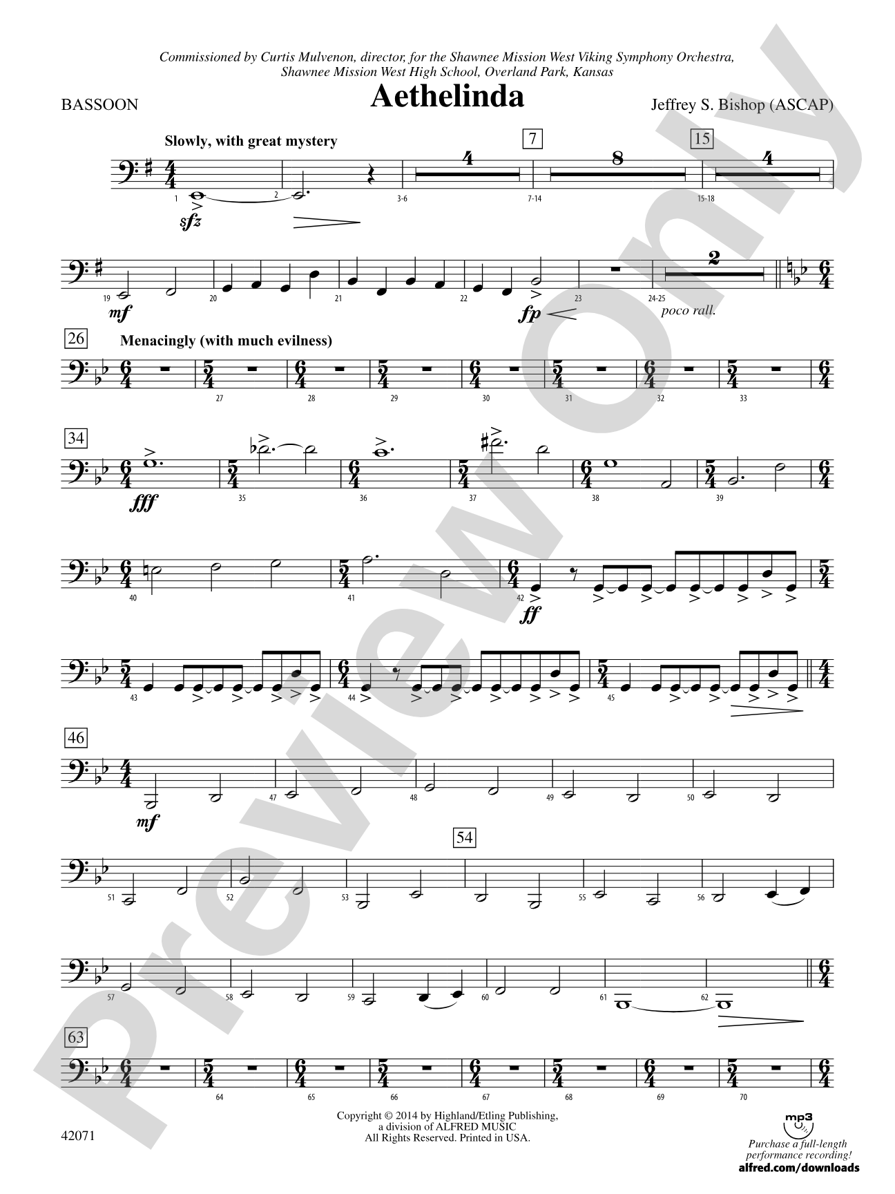 Aethelinda: Bassoon