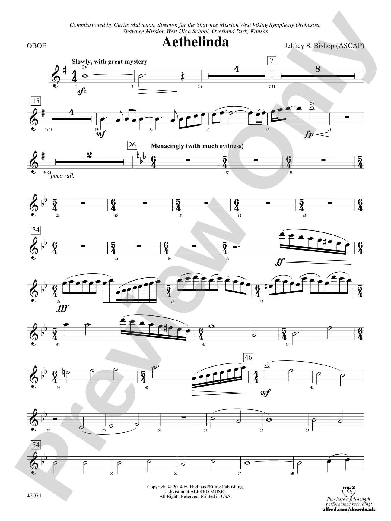 Aethelinda: Oboe