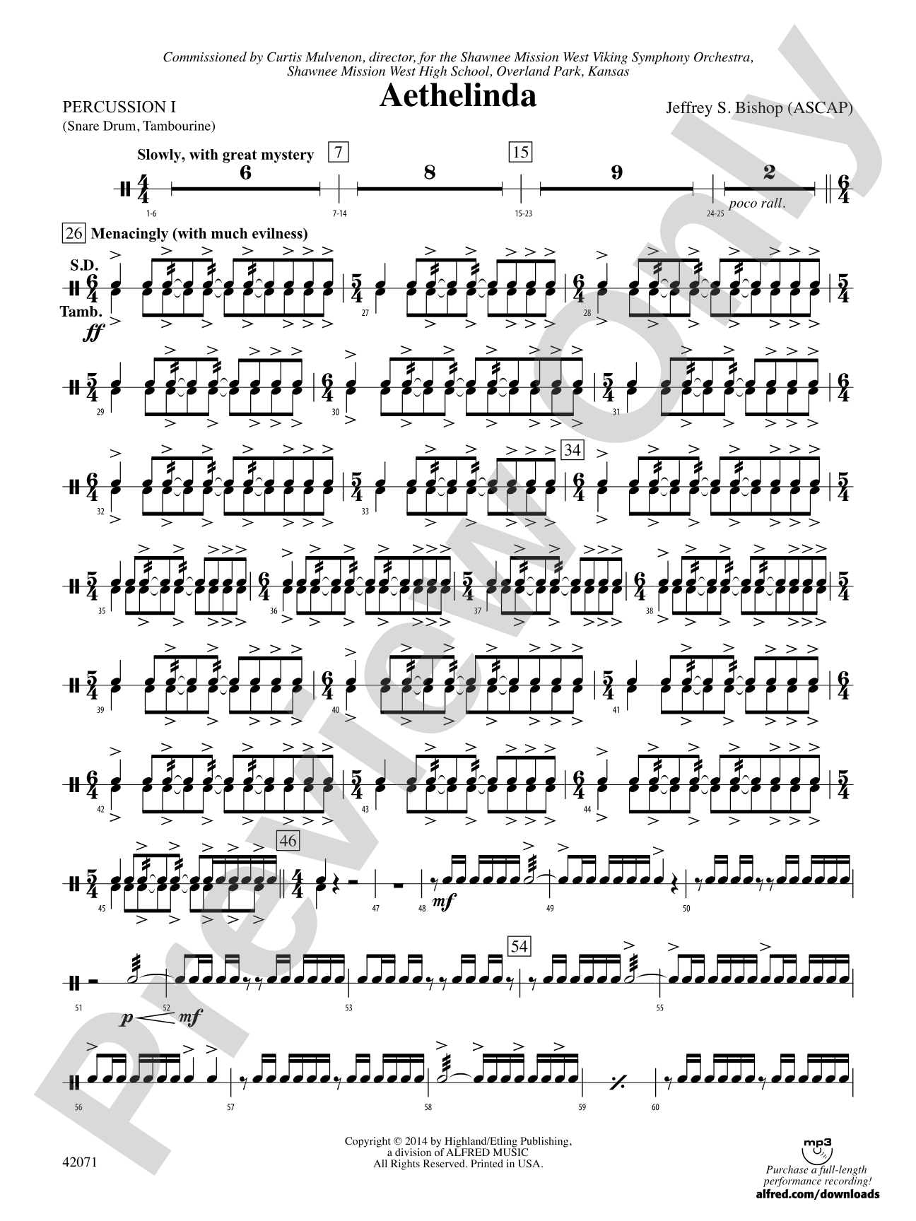 Aethelinda: 1st Percussion