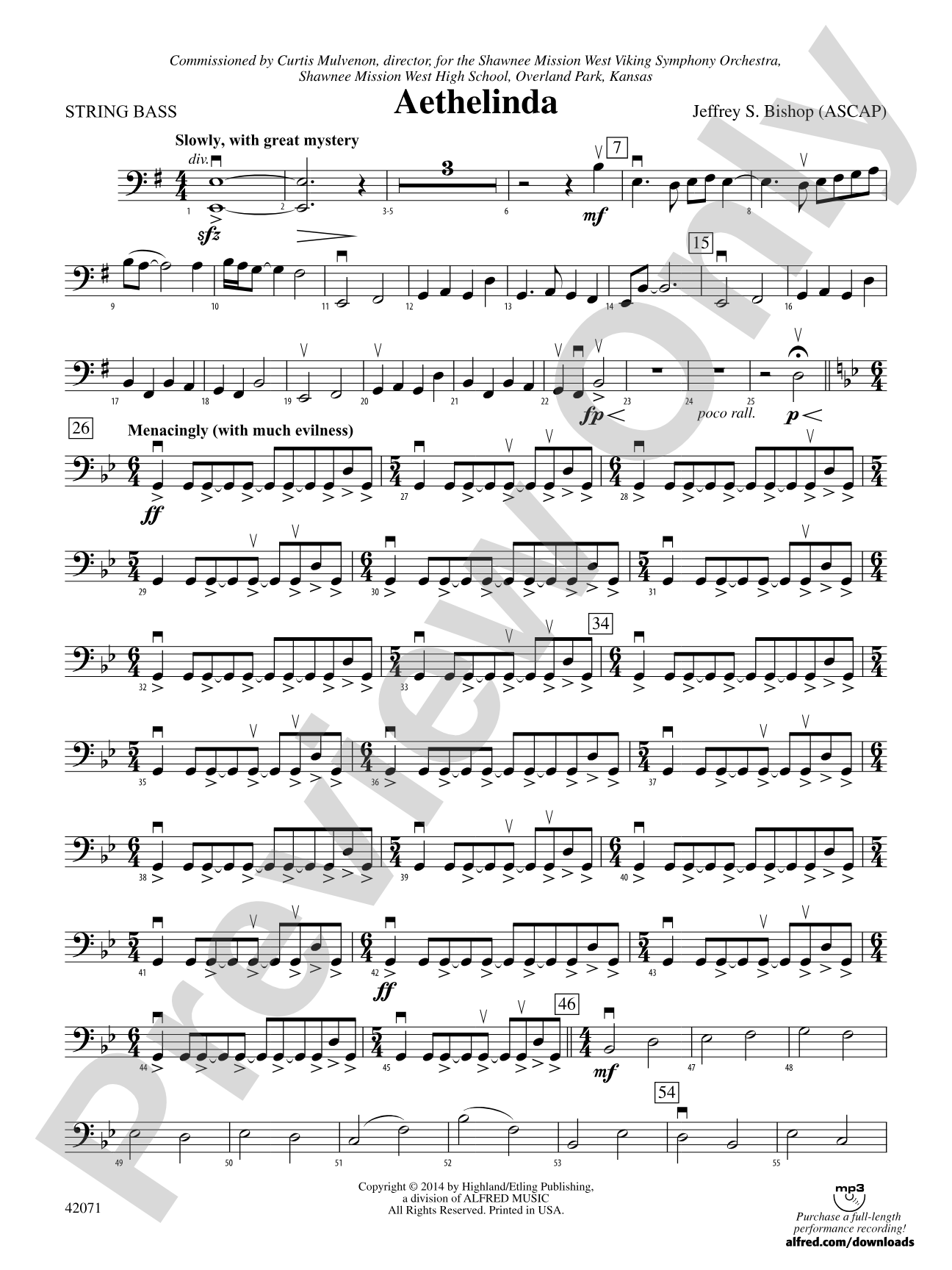 Aethelinda: String Bass