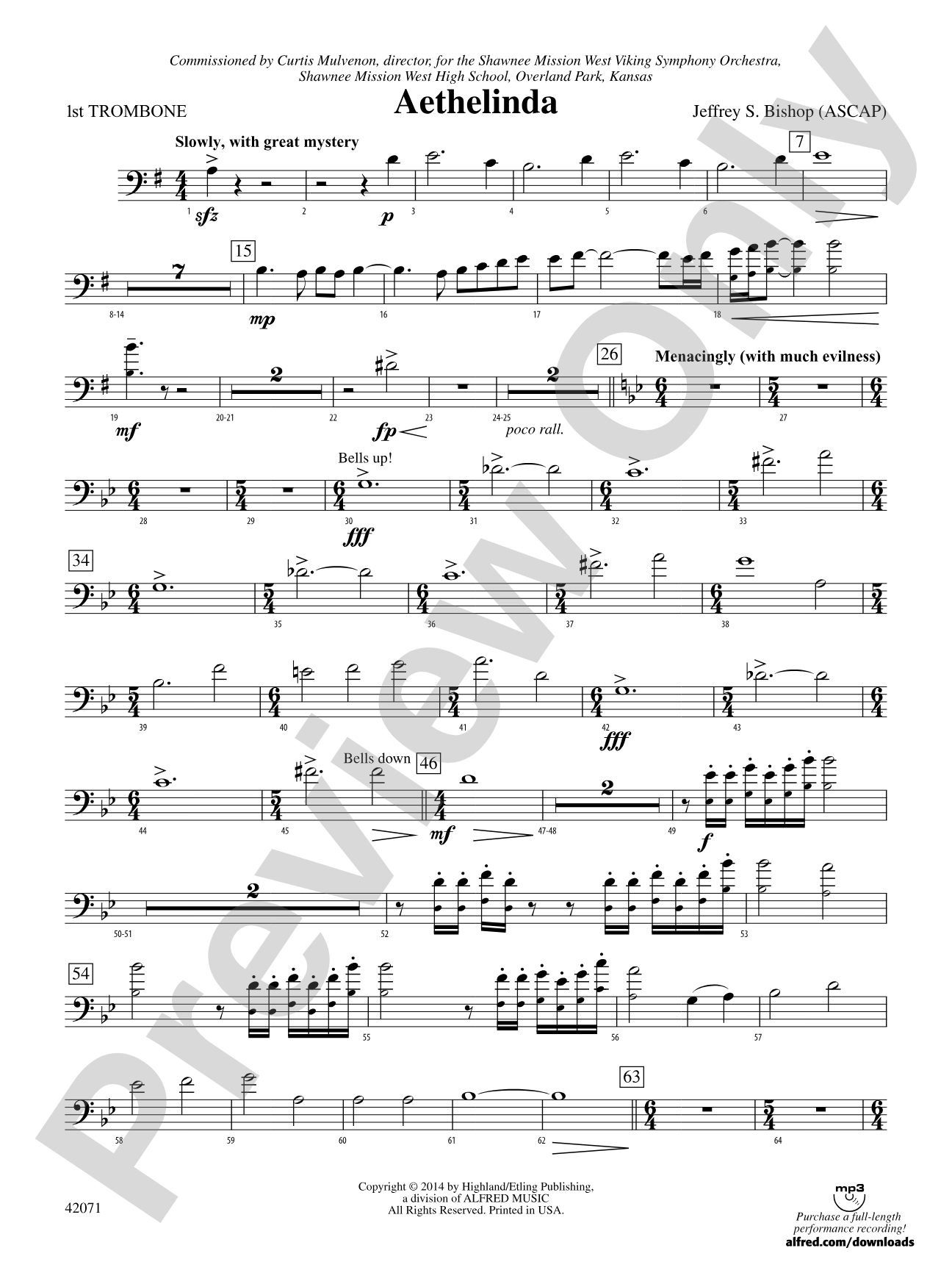 Aethelinda: 1st Trombone