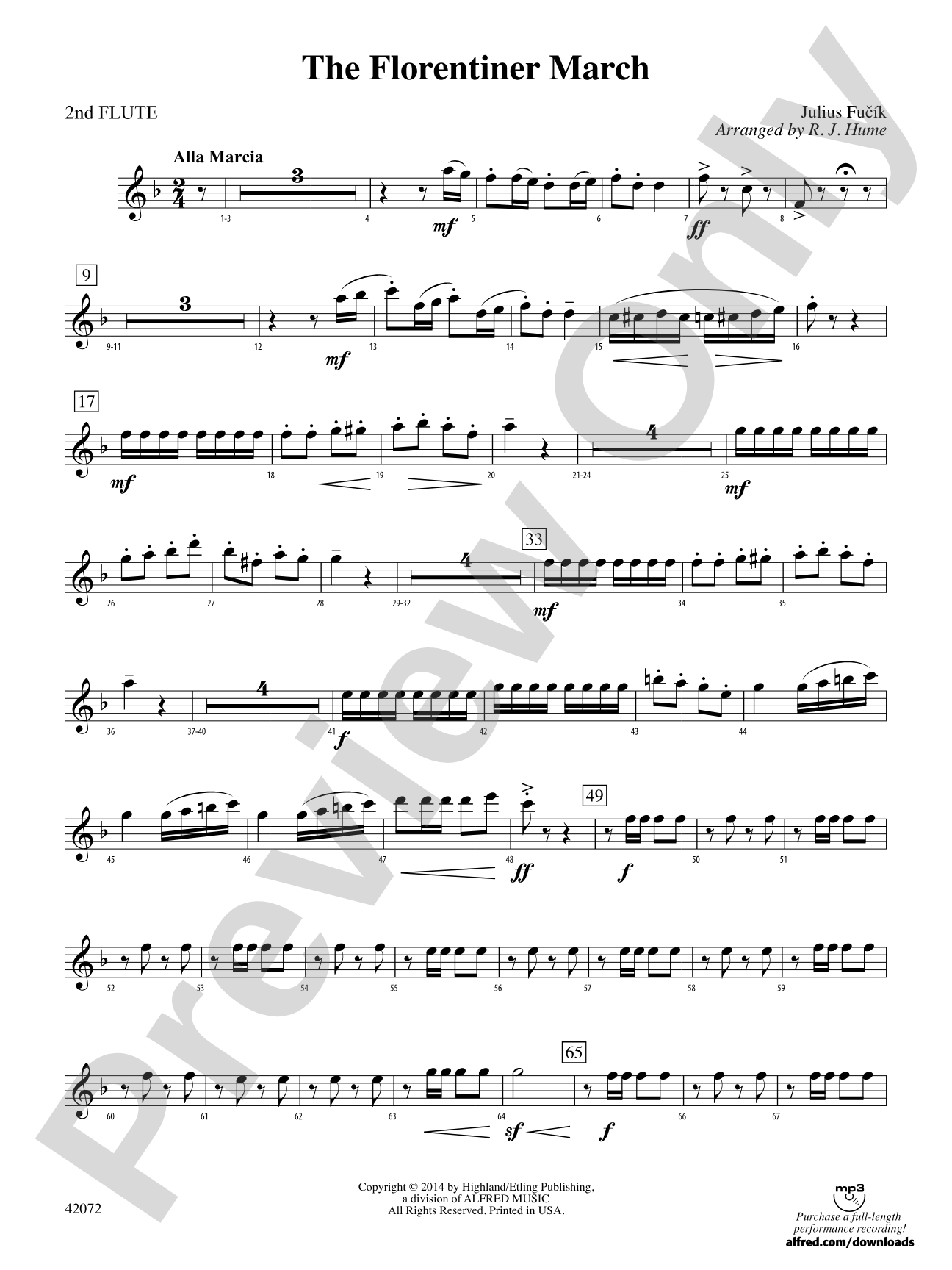 The Florentiner March: 2nd Flute