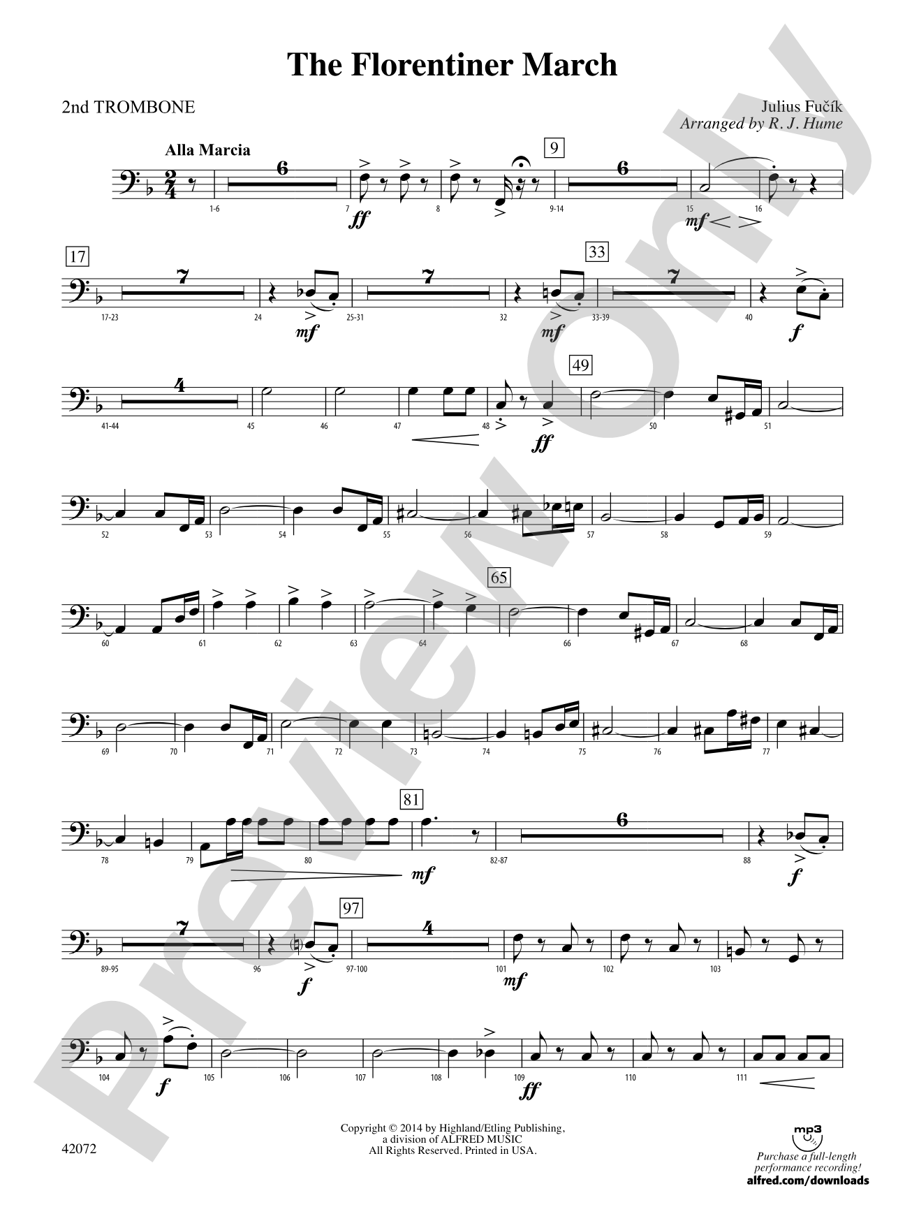 The Florentiner March: 2nd Trombone