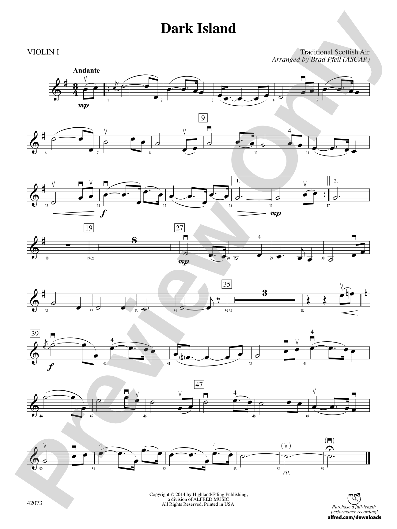 Dark Island: 1st Violin