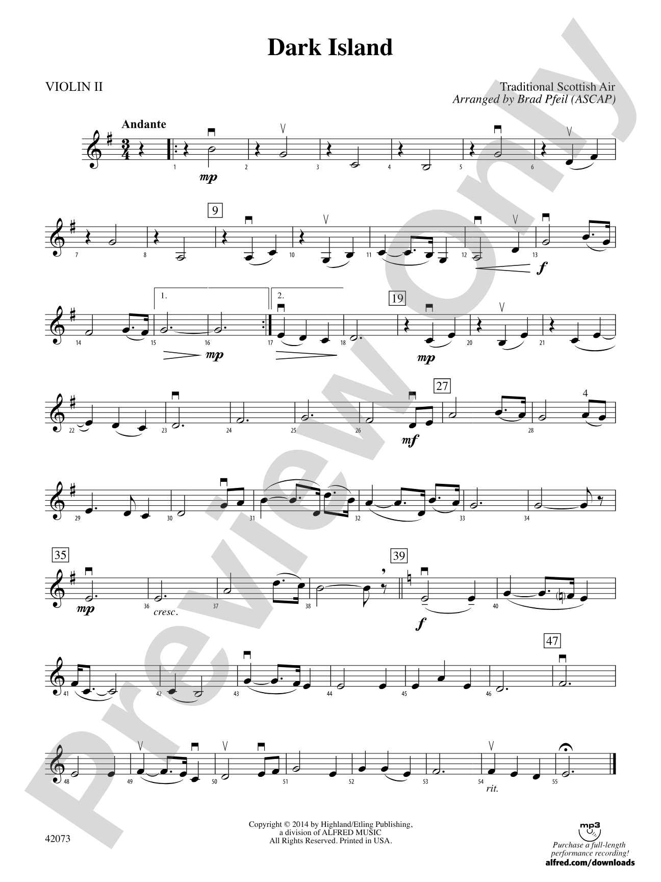 Dark Island: 2nd Violin