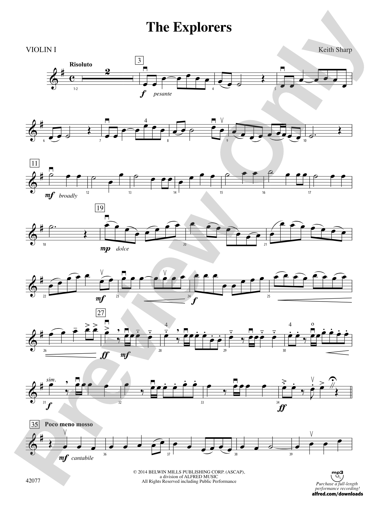The Explorers: 1st Violin