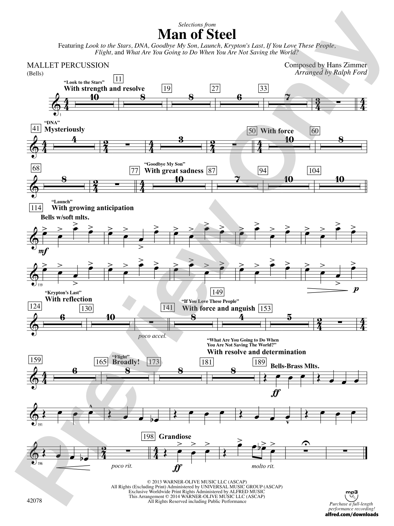 Man of Steel, Selections from: Mallets