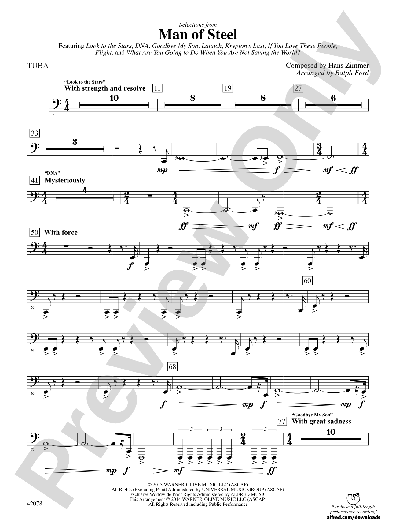 Man of Steel, Selections from: Tuba