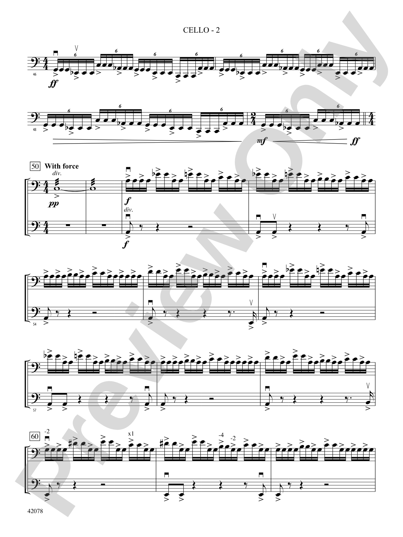 Man of Steel, Selections from: Cello