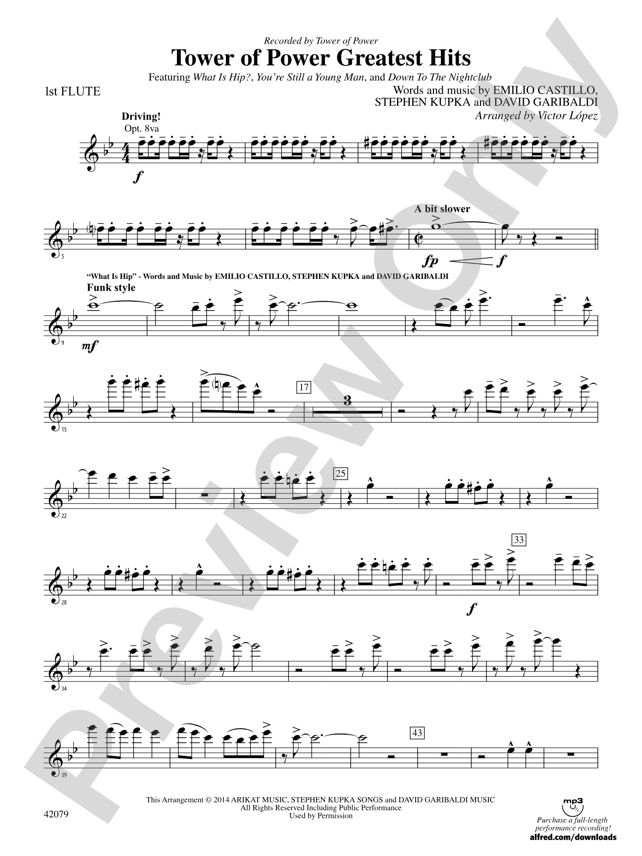 Tower of Power Greatest Hits: Flute