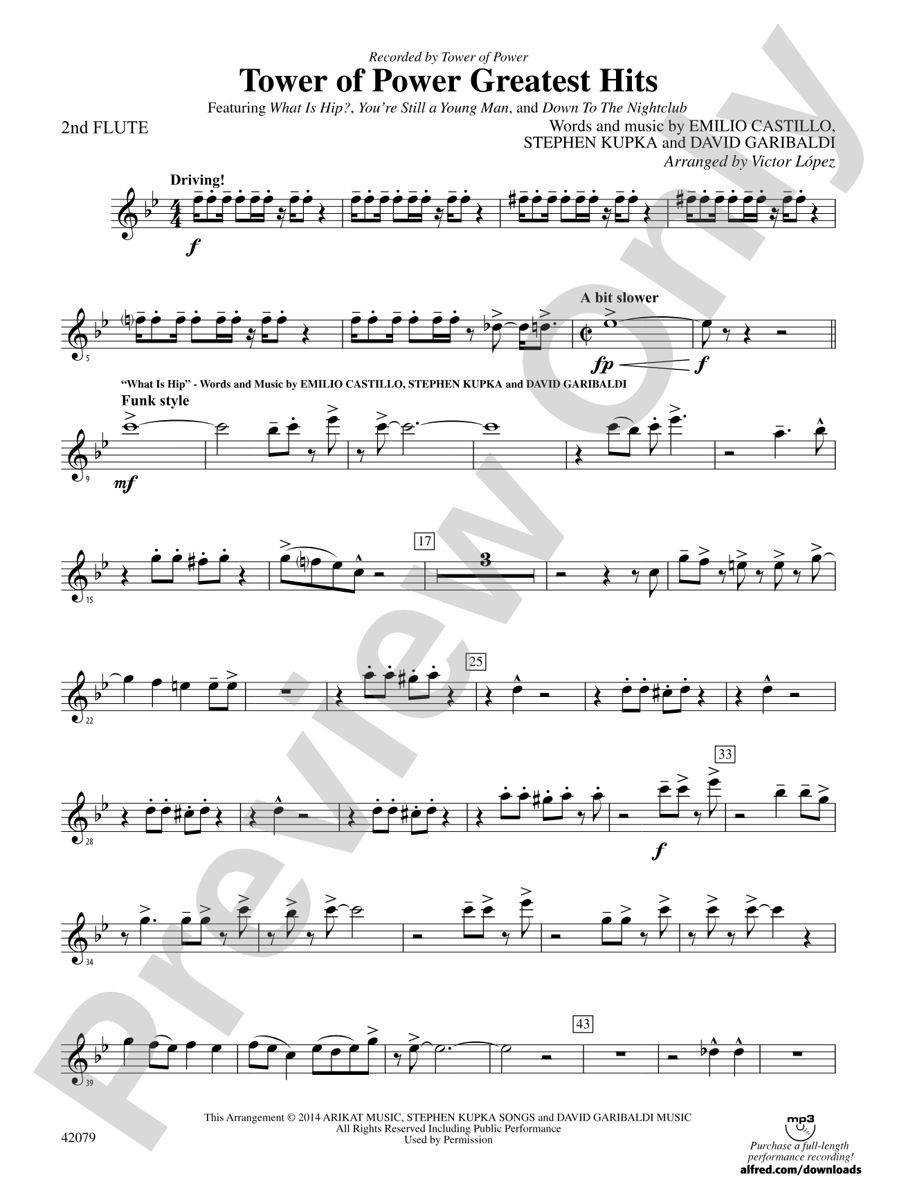 Tower of Power Greatest Hits: 2nd Flute