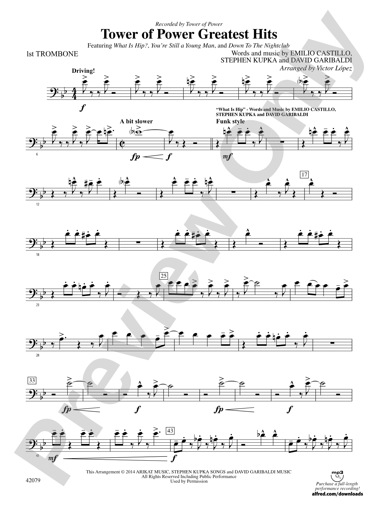 Tower of Power Greatest Hits: 1st Trombone