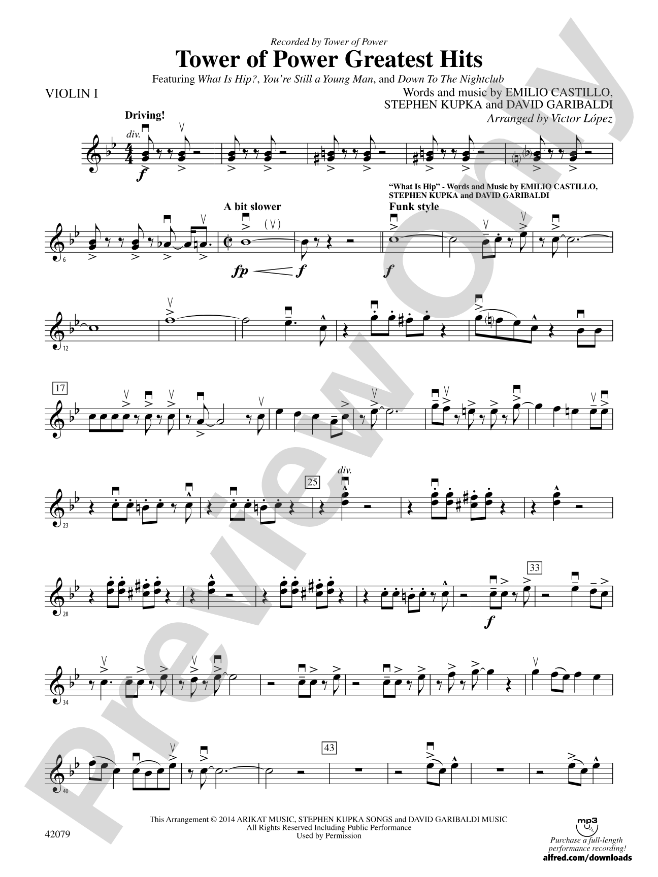 Tower of Power Greatest Hits: 1st Violin