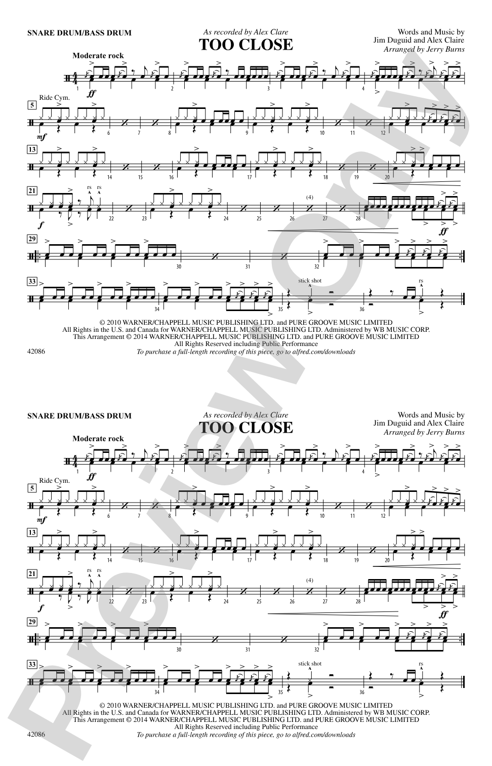 Too Close: Snare Drum/Bass Drum
