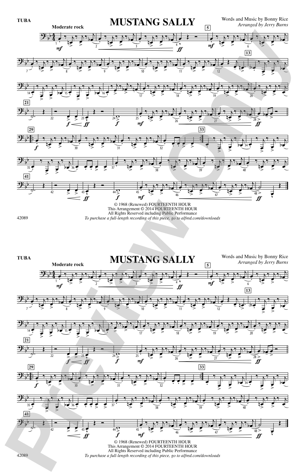 Mustang Sally: Tuba