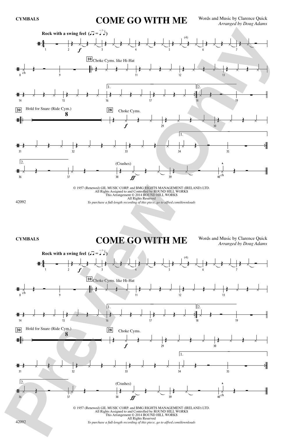 Come Go with Me: Cymbals