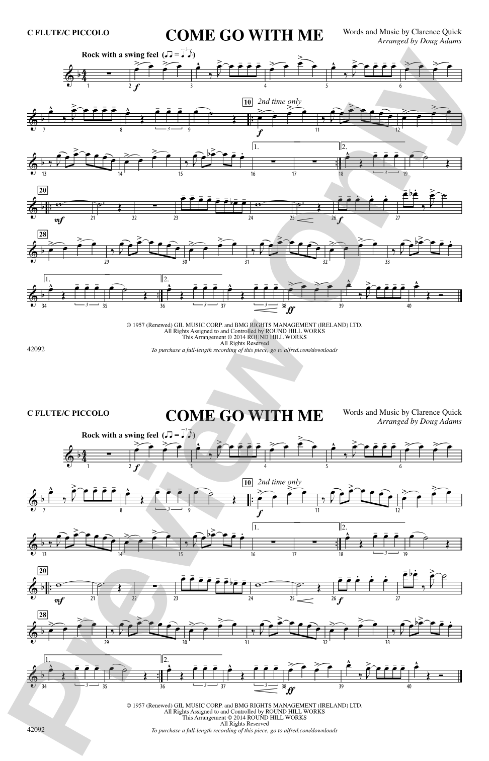 Come Go with Me: Flute
