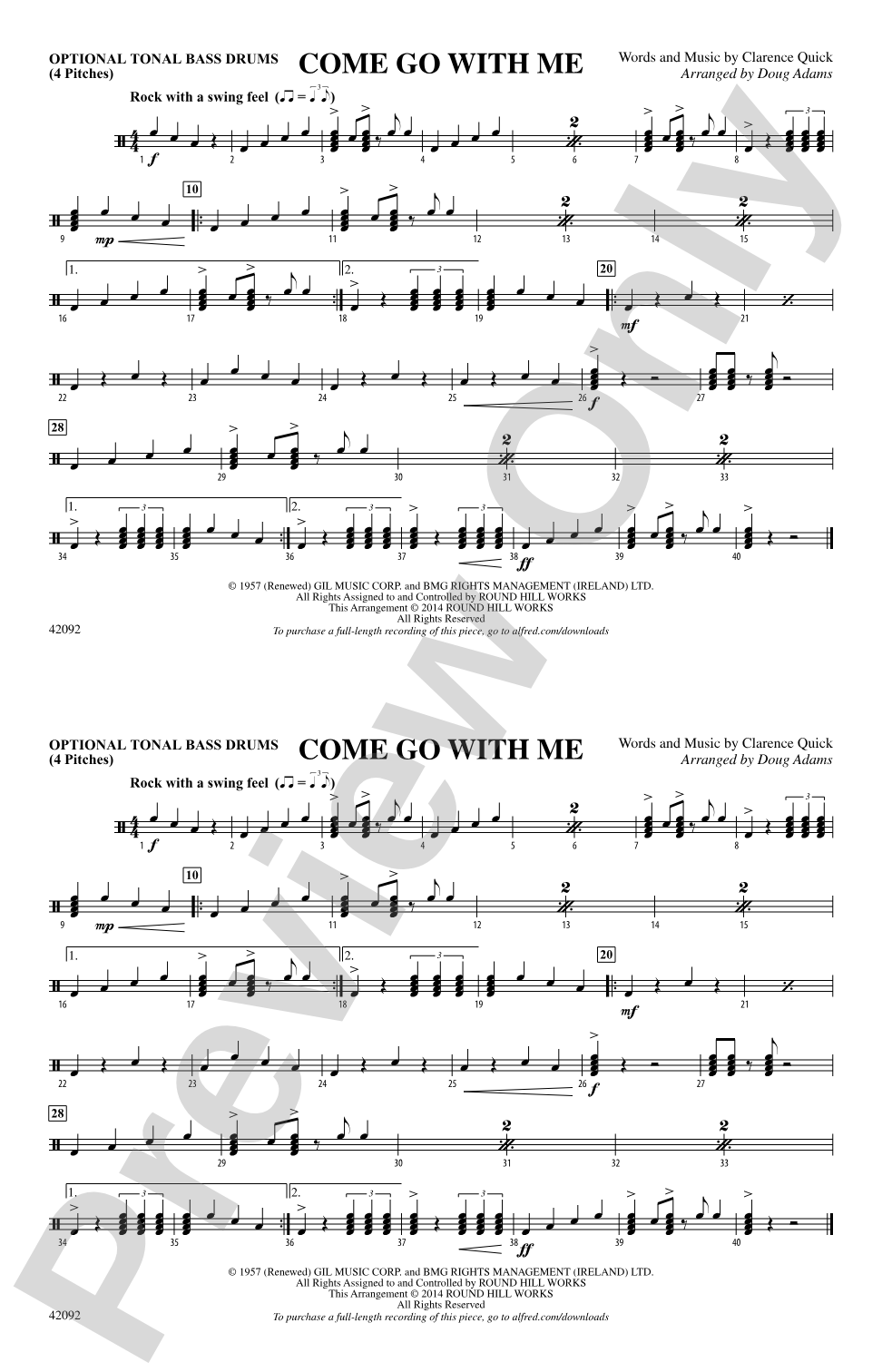 Come Go with Me: Tonal Bass Drum