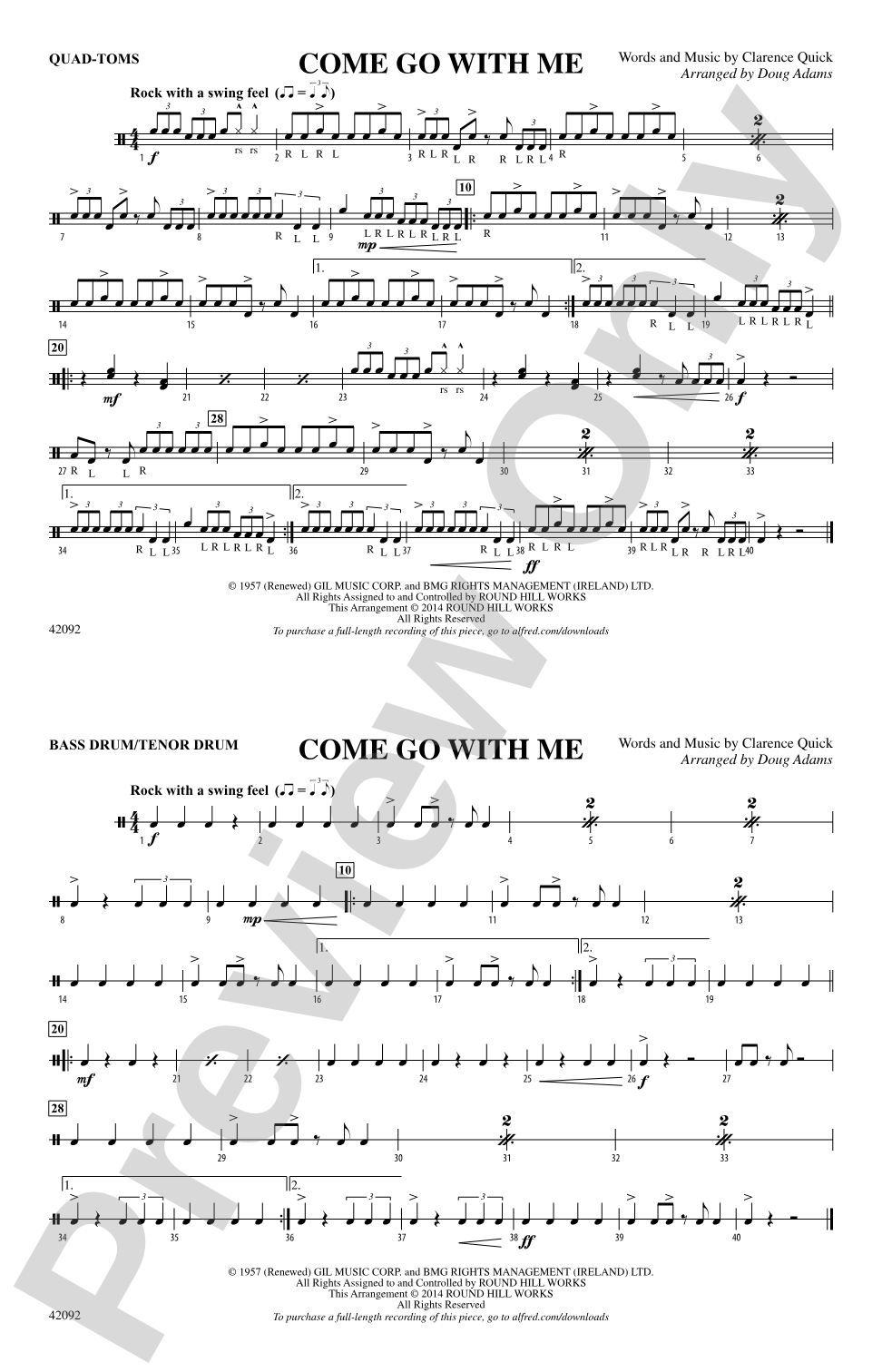 Come Go with Me: Quad-Toms