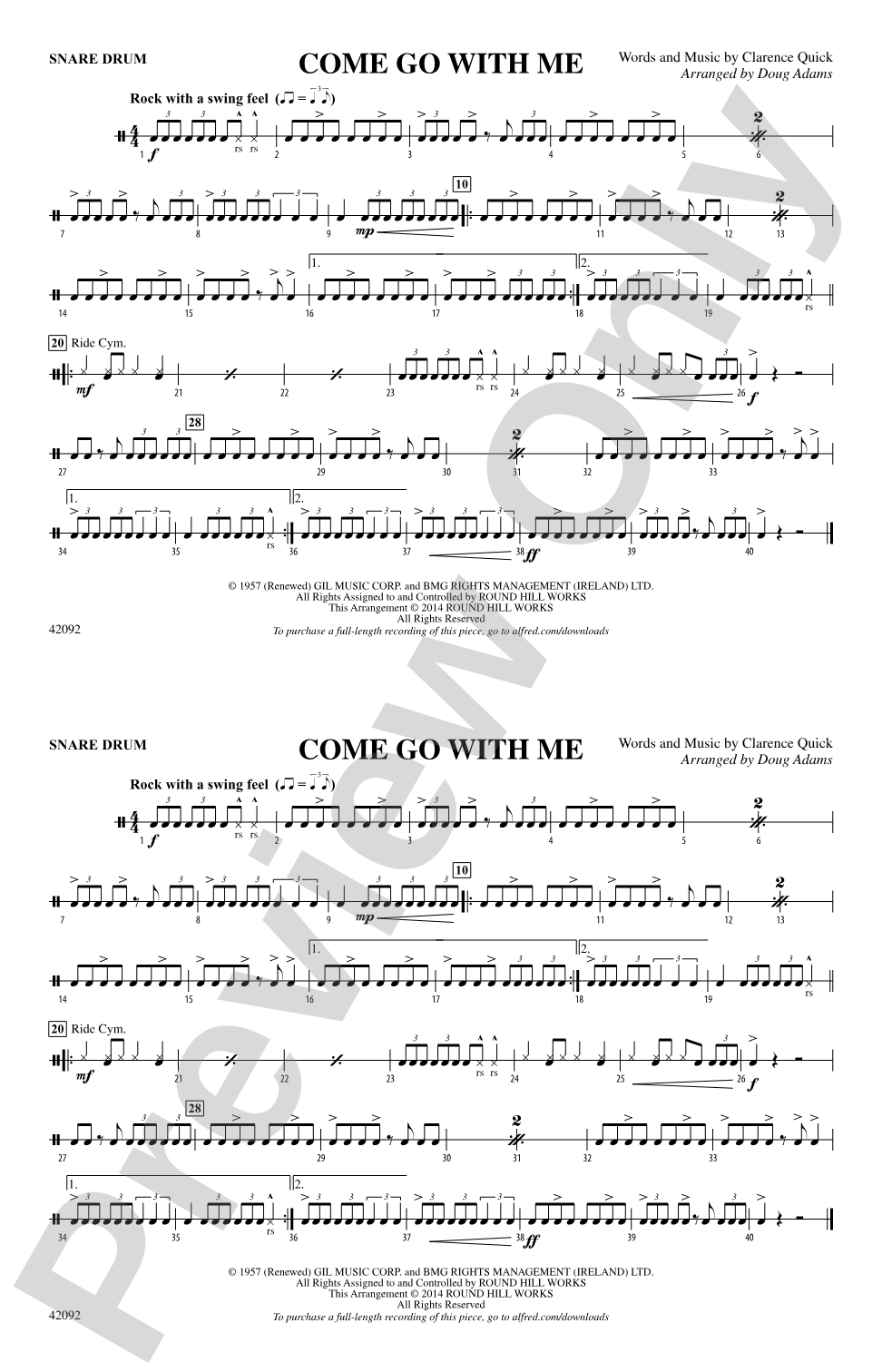 Come Go with Me: Snare Drum