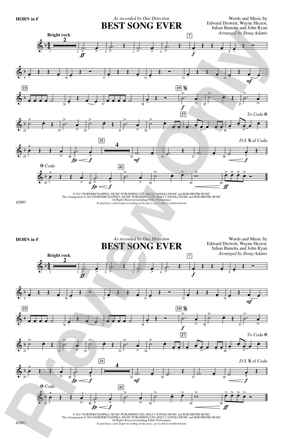 Best Song Ever: 1st F Horn