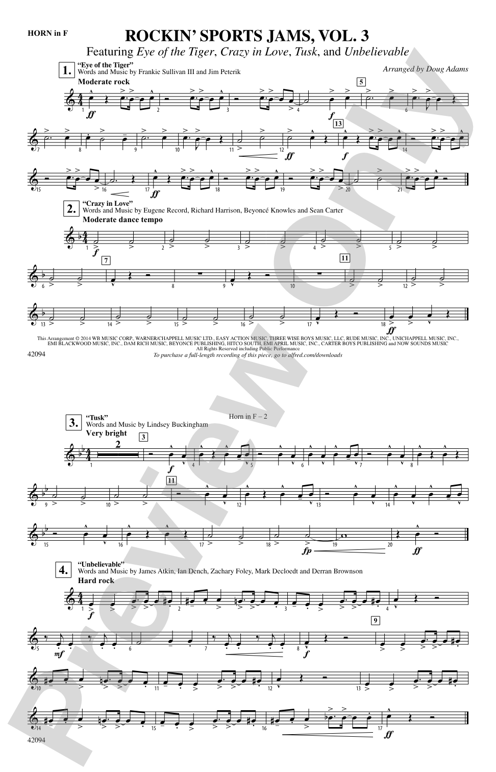 Rockin' Sports Jams, Vol. 3: 1st F Horn