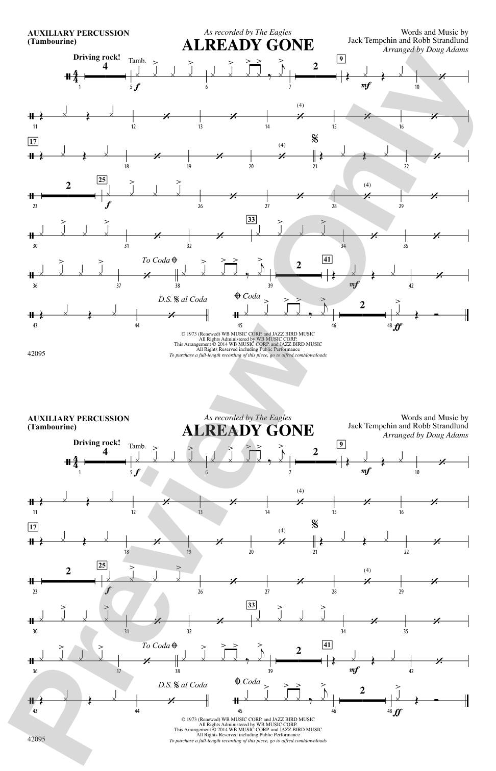 Already Gone: Auxiliary Percussion