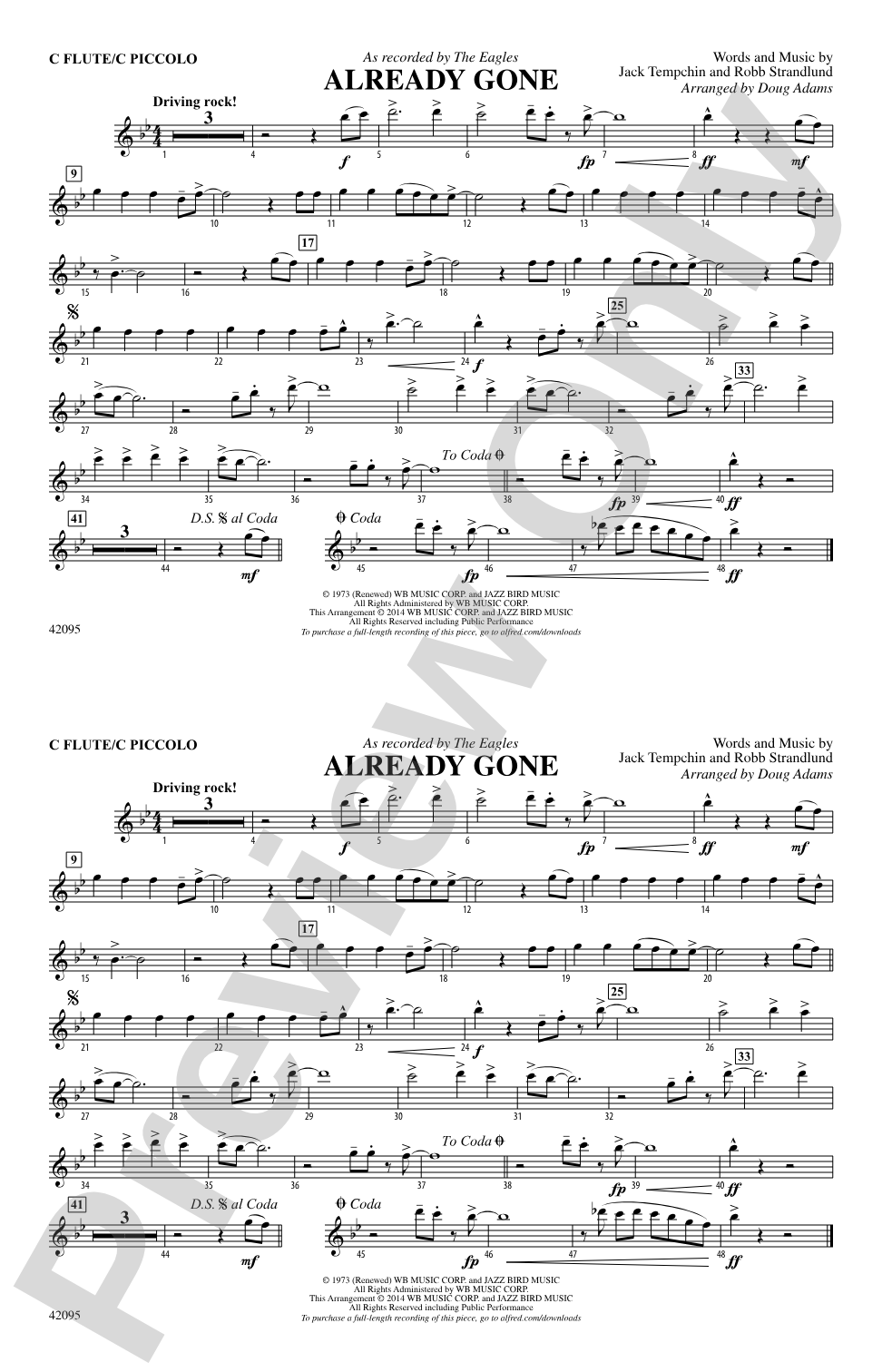 Already Gone: Flute
