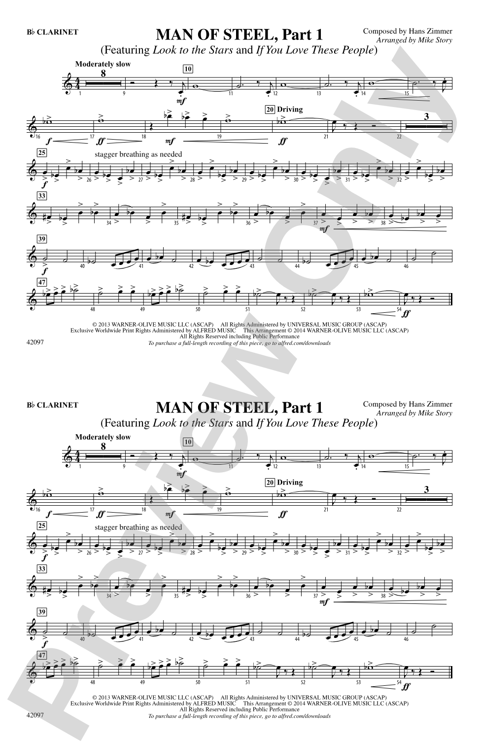 Man of Steel, Part 1: 1st B-flat Clarinet