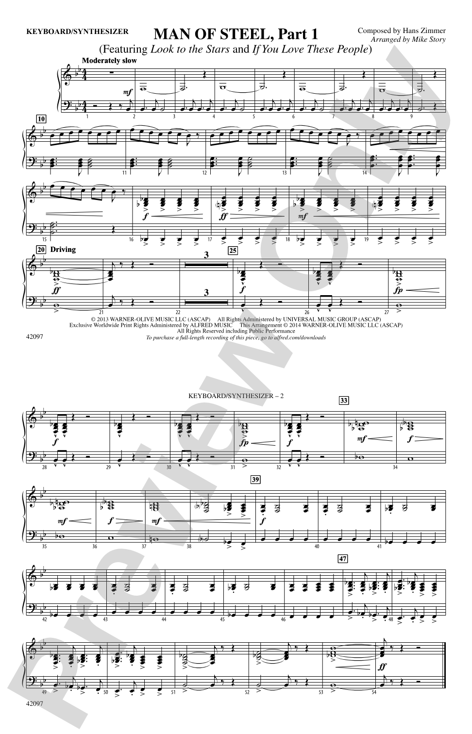 Man of Steel, Part 1: Piano Accompaniment