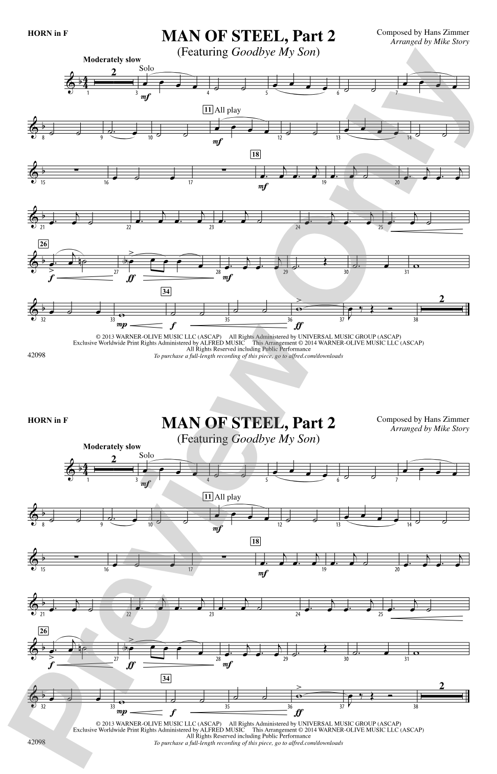Man of Steel, Part 2: 1st F Horn